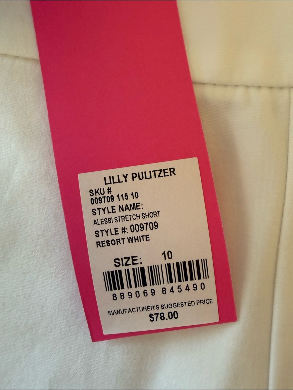 NWT Lilly Pulitzer Alessi Stretch Shorts in Resort White - Picture 2 of 3